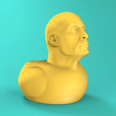 Dwayne "The Duck" Johnson: Mô hình vịt 3D hài hước cực chất
