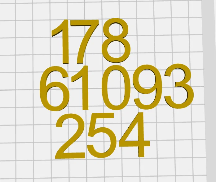 Bộ file 3D các chữ số từ 0-9 dùng cho bảng hiệu và trang trí - Image 1