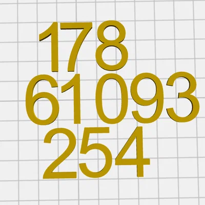 Bộ file 3D các chữ số từ 0-9 dùng cho bảng hiệu và trang trí