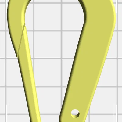 Mẫu móc khóa đa năng (Carabiner) thiết kế tinh gọn, in 3D dễ dàng