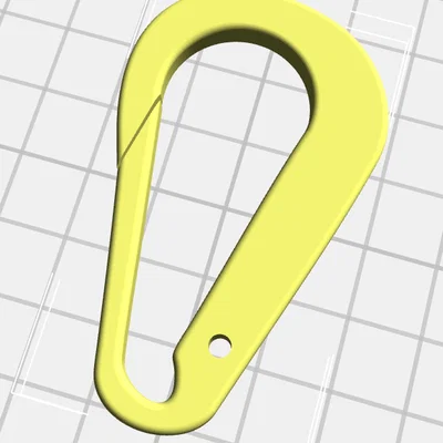 Mẫu móc khóa đa năng (Carabiner) thiết kế tinh gọn, in 3D dễ dàng