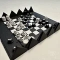 Bàn cờ vua/cờ đam cuộn gọn - nam châm (magnetic) *** UPDATED*** - Thumbnail 1