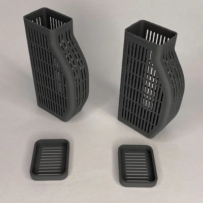 Hộp silica mỏng gắn góc hẹp AMS/Hydra, nắp snap fit cho Bambu Lab AMS