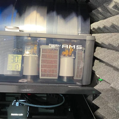 Hộp silica mỏng gắn góc hẹp AMS/Hydra, nắp snap fit cho Bambu Lab AMS