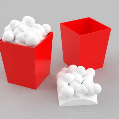 Mô hình hộp đựng bắp rang bơ (Cartoon Popcorn Box Container) dễ thương