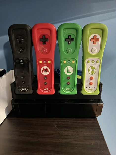 Kệ để tay cầm Wii Remote (4 vị trí) - Thiết kế in 3D gọn gàng - Image 1