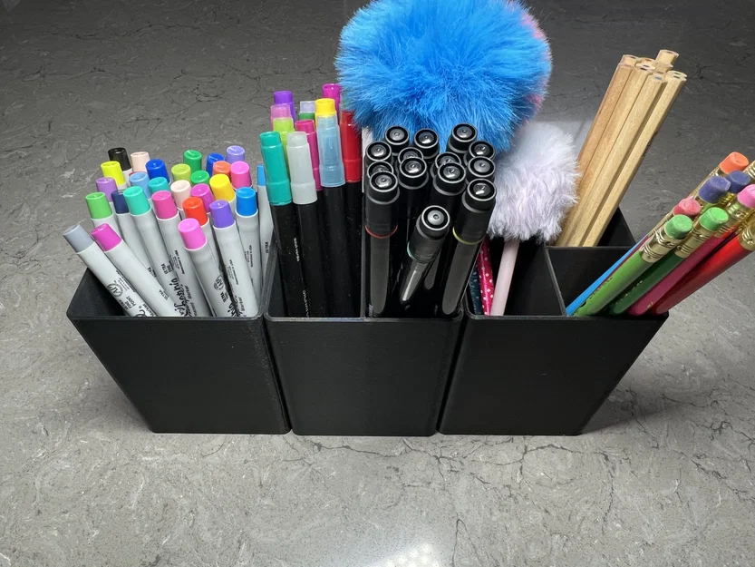 Ống cắm bút/hộp đựng đơn giản 85×85×110mm (3.4×3.4×4.3") - Image 2
