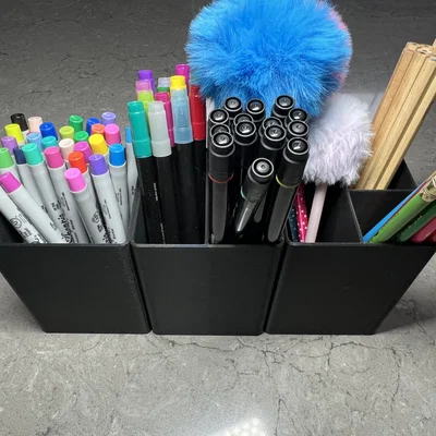 Ống cắm bút/hộp đựng đơn giản 85×85×110mm (3.4×3.4×4.3")
