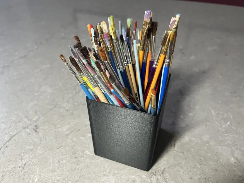 Ống cắm bút/hộp đựng đơn giản 85×85×110mm (3.4×3.4×4.3") - Image 3
