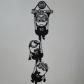 Minions với chữ Welcome (treo/dán cửa, chừa lỗ mắt thần) - Thumbnail 1