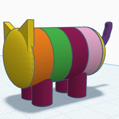 Mô hình 3D Pillow Cat từ Gabby’s Dollhouse