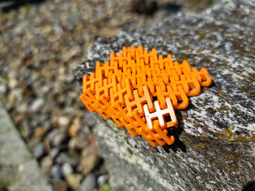 Mô hình vải giáp xích mật độ cao (Dense Chainmail Fabric) - Image 3