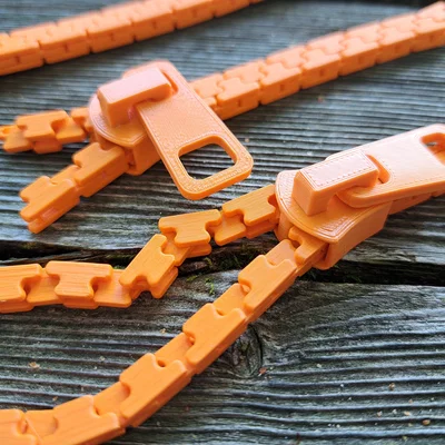 Zipper In 3D (Printable Zipper)