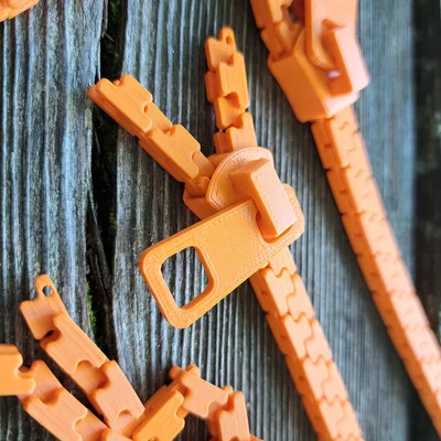 Zipper In 3D (Printable Zipper)