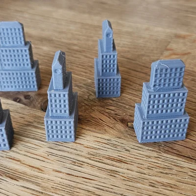 Mô hình tòa nhà chọc trời (Skyscraper) in 3D cho bộ cờ Monopoly