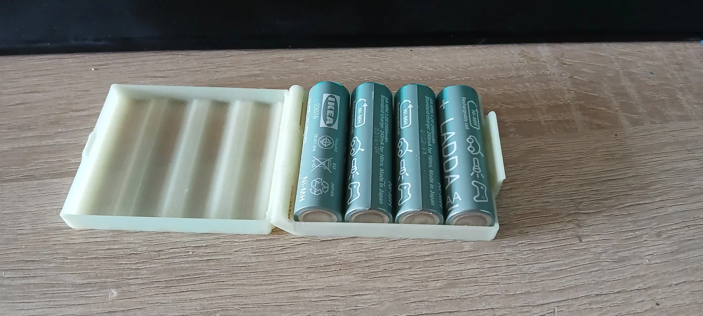 Hộp đựng pin AA 3D - Lưu trữ 4 viên pin gọn gàng, an toàn - Image 1