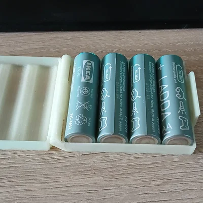Hộp đựng pin AA 3D - Lưu trữ 4 viên pin gọn gàng, an toàn