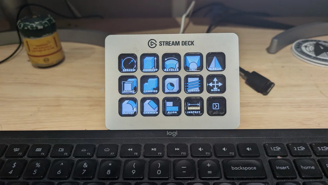 Giá đỡ StreamDeck mk2 cho bàn phím Logitech MX Keys in 3D - Image 3