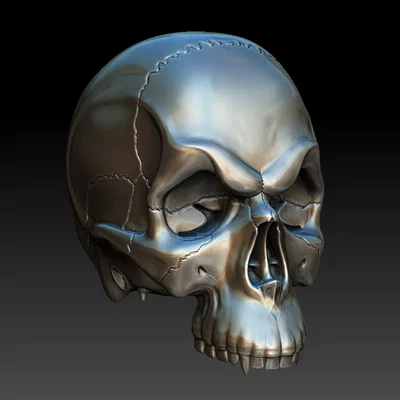 Mô hình đầu lâu Skull cách điệu đầy cá tính cho in 3D
