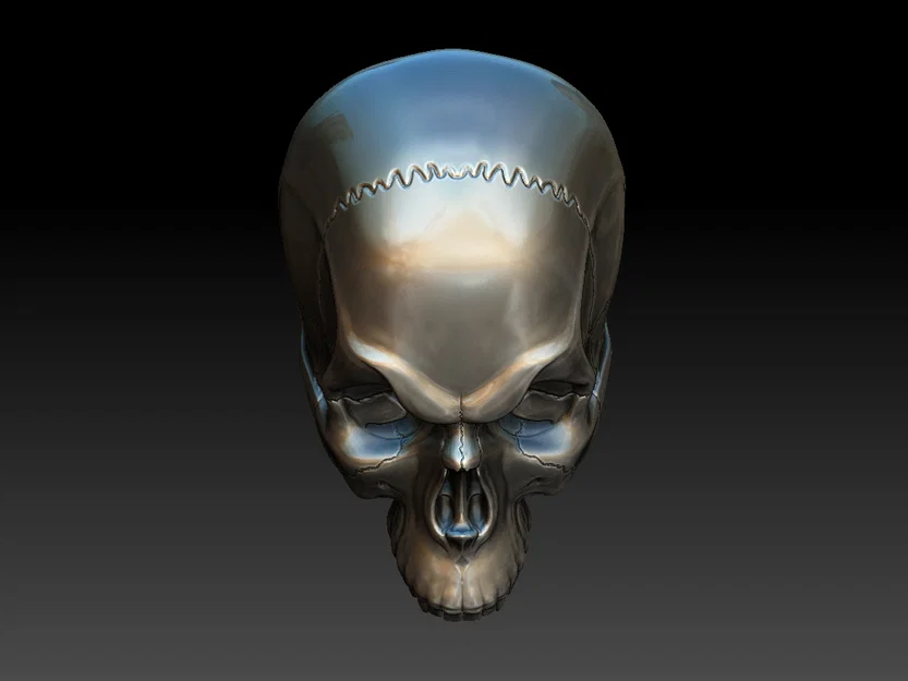 Mô hình đầu lâu Skull cách điệu đầy cá tính cho in 3D - Image 3