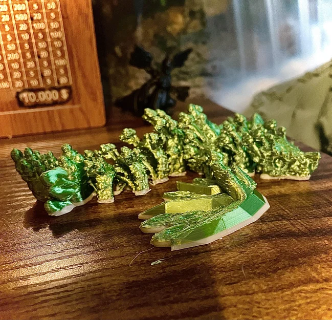 Mô hình rồng cỏ mini (Mini Grass Dragon) in 3D không cần support - Image 1