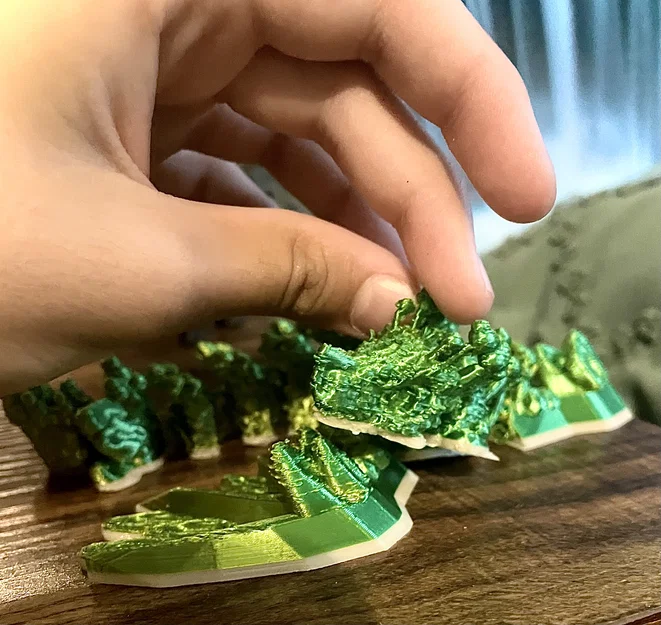 Mô hình rồng cỏ mini (Mini Grass Dragon) in 3D không cần support - Image 2