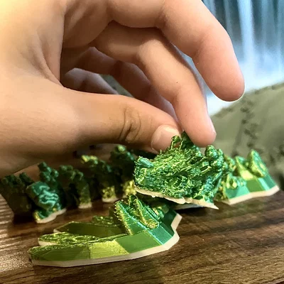 Mô hình rồng cỏ mini (Mini Grass Dragon) in 3D không cần support
