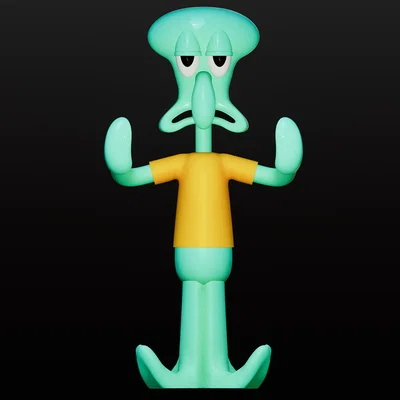 Mô hình 3D Squidward đáng yêu từ SpongeBob cho người hâm mộ