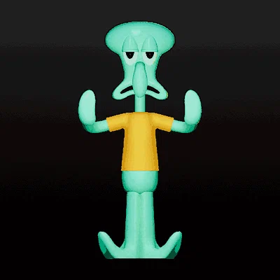Mô hình 3D Squidward đáng yêu từ SpongeBob cho người hâm mộ
