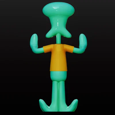 Mô hình 3D Squidward đáng yêu từ SpongeBob cho người hâm mộ