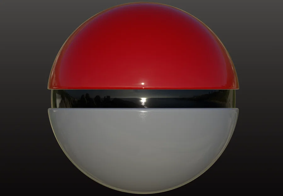 Mô hình Pokeball (Bóng Pokémon) đẹp mắt cho máy in 3D - Image 4