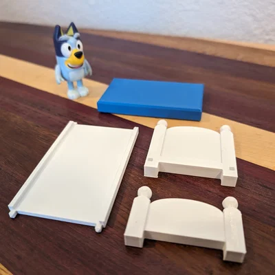Giường Bluey & Bingo (khung giường và nệm)