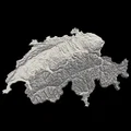 Bản Đồ Relief 3D Địa Hình Thụy Sĩ (Switzerland) - Topographical Map - Thumbnail 2