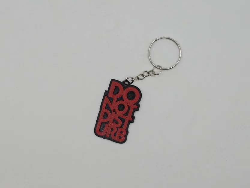 Móc khóa cảnh báo Do Not Disturb - Thiết kế 3D in nhanh chóng - Image 1