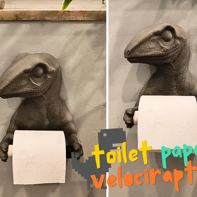 Toiletpaper Velociraptor – Giá treo giấy vệ sinh hình Velociraptor