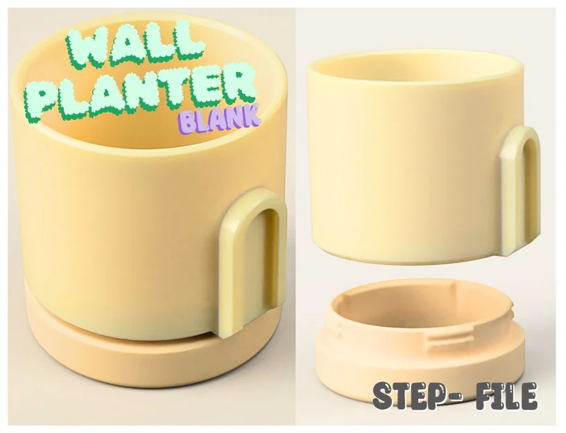 Wall Planter 1.24 (Naked) – Chậu treo tường trơn để tự thiết kế - Image 1