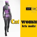 Mô hình 3D nhân vật Catwoman phong cách Low Poly ấn tượng - Thumbnail 2