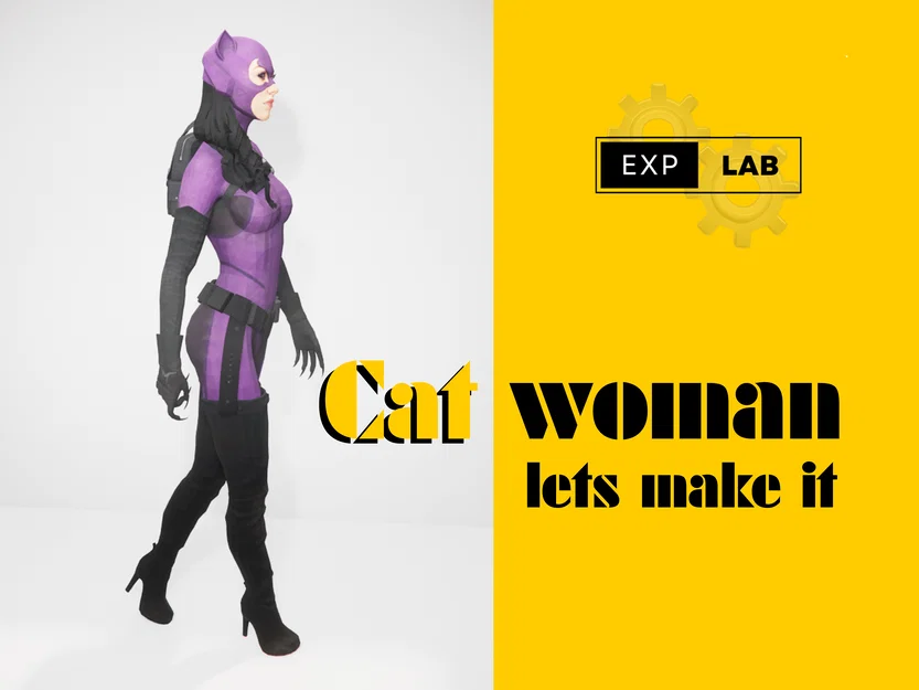 Mô hình 3D nhân vật Catwoman phong cách Low Poly ấn tượng - Image 3