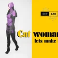 Mô hình 3D nhân vật Catwoman phong cách Low Poly ấn tượng - Thumbnail 4