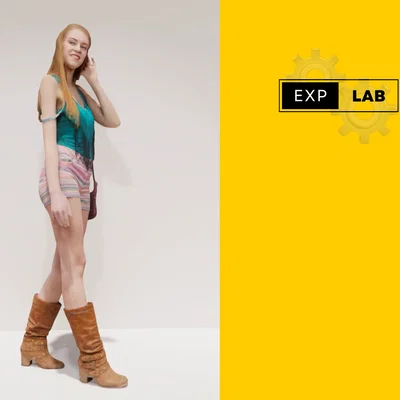 Mô hình 3D nhân vật phụ nữ trẻ - Phụ kiện sa bàn kiến trúc