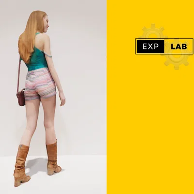 Mô hình 3D nhân vật phụ nữ trẻ - Phụ kiện sa bàn kiến trúc