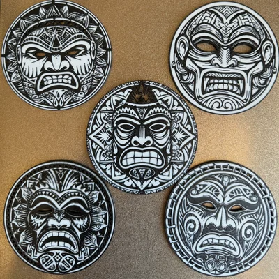 Bộ lót ly Maori (Maori Coaster Set)