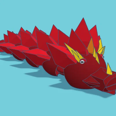 Mô hình rồng khớp nối linh hoạt (Articulated Dragon) - Print in place