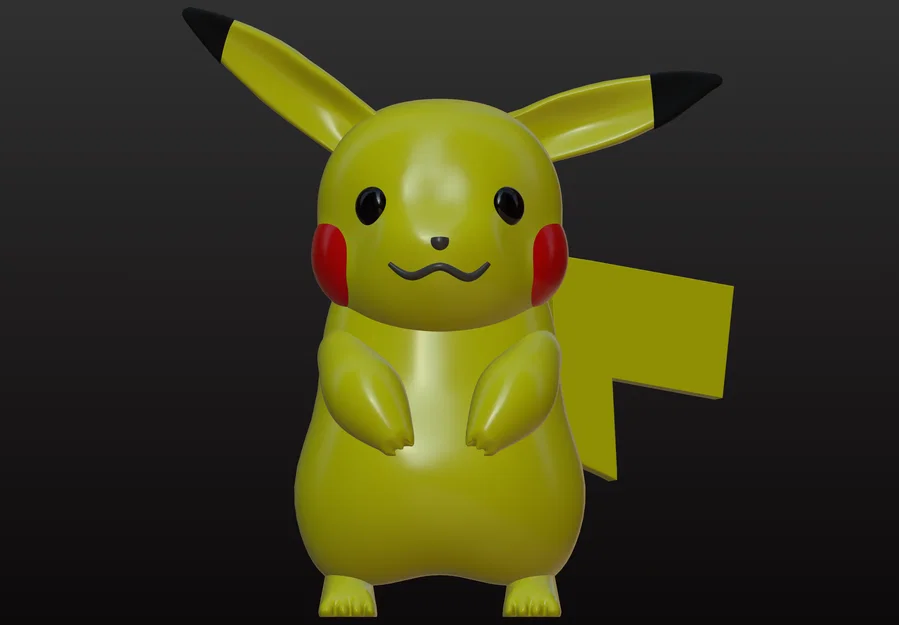 Mô hình Pikachu 3D dễ thương - In ấn Pokémon cực chất tại nhà - Image 1