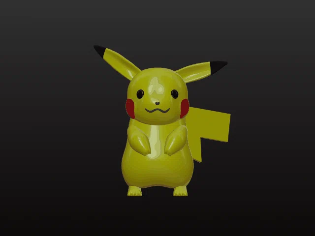 Mô hình Pikachu 3D dễ thương - In ấn Pokémon cực chất tại nhà - Image 2