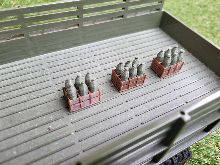 Mô hình thùng đựng chai lọ tỷ lệ 1:16 cho xe tải WPL RC - Image 4