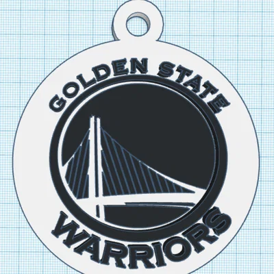 Móc khóa 3D hình logo Golden State Warriors độc đáo