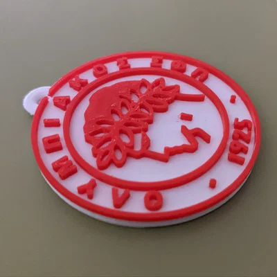 Móc khóa in 3D logo câu lạc bộ Olympiakos OSFP Hy Lạp