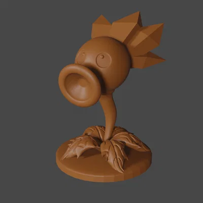 Mini DnD Snow Pea Peashooter (Plants vs Zombies) để bàn