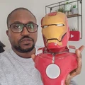 Mô hình tượng bán thân Iron Man tự lắp đèn LED cực chất - Thumbnail 2